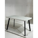 Стол ФИН 140 Белый, стекло/ Черный каркас М-City Стол ФИН 140 Белый, стекло/ Черный каркас М-City