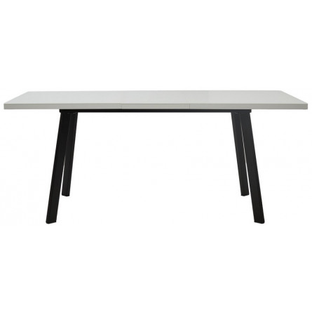 Стол ФИН 140 Белый, стекло/ Черный каркас М-City