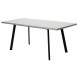 Стол ФИН 140 Белый, стекло/ Черный каркас М-City Стол ФИН 140 Белый, стекло/ Черный каркас М-City