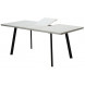 Стол ФИН 140 Белый, стекло/ Черный каркас М-City Стол ФИН 140 Белый, стекло/ Черный каркас М-City