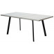 Стол ФИН 140 Белый, стекло/ Черный каркас М-City Стол ФИН 140 Белый, стекло/ Черный каркас М-City