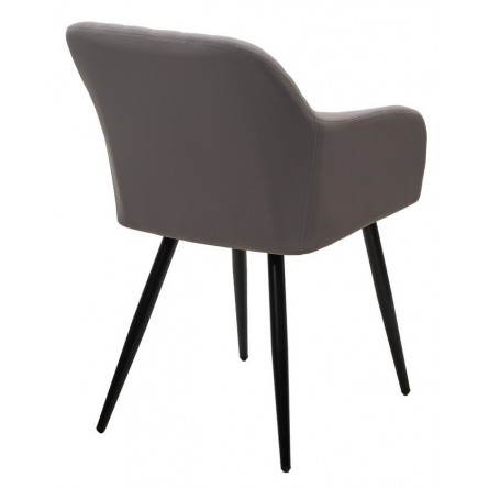 Стул BRANDY 505-35 Серый, велюр "беспальчиковый" / черный каркас, М-City