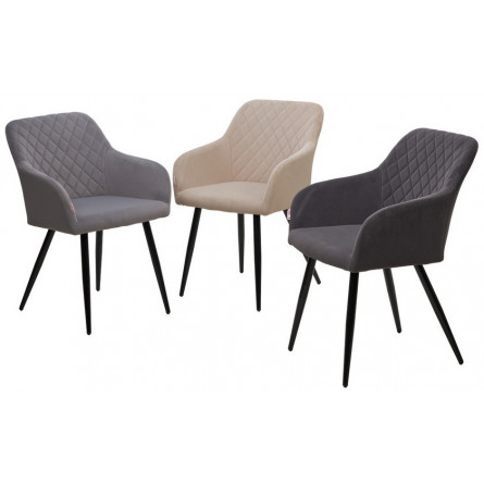 Стул BRANDY 505-38 Графит, велюр "беспальчиковый" / черный каркас, М-City