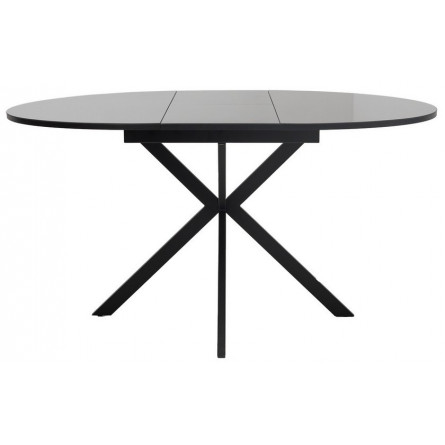 Стол ВЕГА D110 раскладной Черный, стекло/ черный каркас М-City