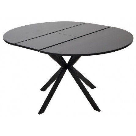 Стол ВЕГА D110 раскладной Черный, стекло/ черный каркас М-City