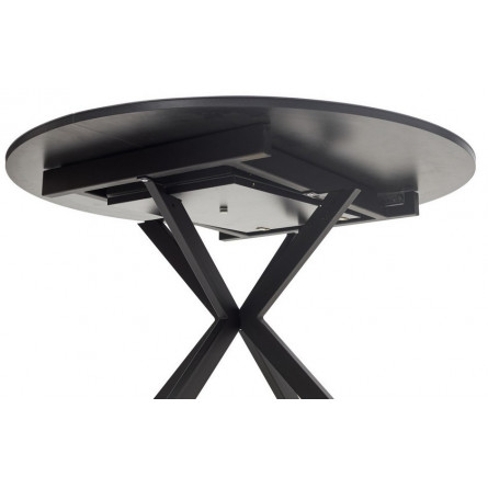 Стол ВЕГА D110 раскладной Черный, стекло/ черный каркас М-City