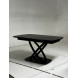 Стол FOGGIA 140 KL-116 Черный мрамор матовый, итальянская керамика/ черный каркас М-City
