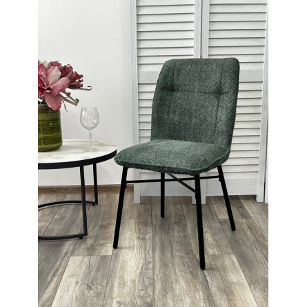 Стул COMO UF998-11 малахит, букле / черный каркас / Товарный знак DISAUR