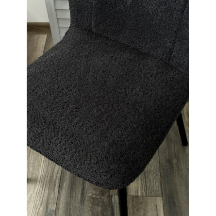 Стул COMO UF998-16 темно-серый, букле / черный каркас / Товарный знак DISAUR