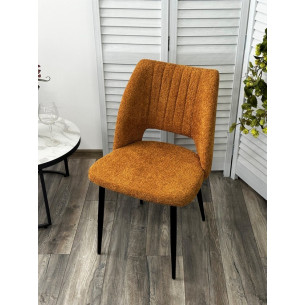 Стул LONDON UF998-06 бронза, букле / черный каркас / Товарный знак DISAUR