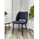 Стул LONDON UF998-13 темно-синий, букле / черный каркас / Товарный знак DISAUR Стул LONDON UF998-13 темно-синий, букле / черный каркас / Товарный знак DISAUR