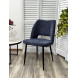 Стул LONDON UF998-13 темно-синий, букле / черный каркас / Товарный знак DISAUR Стул LONDON UF998-13 темно-синий, букле / черный каркас / Товарный знак DISAUR