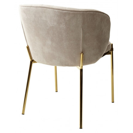 Стул DIANA VBP-207 античный бежевый, велюр / золотой каркас М-City