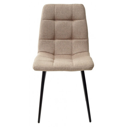 Стул ДИЛАН, цвет темно-бежевый 08, ткань / черный каркас М-City