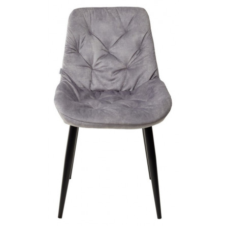 Стул VESTA PK6015-03 (VBP203) античный cеребристо-серый, велюр / черный каркас М-City