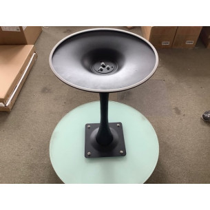 Стол SOLO 80 Белый мрамор G-1, стекло / черный M-city