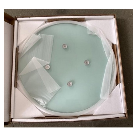 Стол SOLO 80 Белый мрамор G-1, стекло / черный M-city