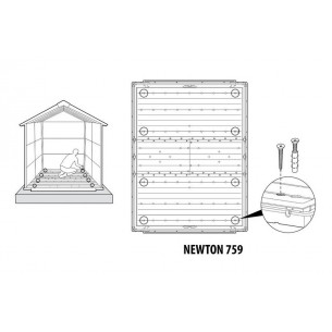 Сарай пластиковый Newton 759, серый