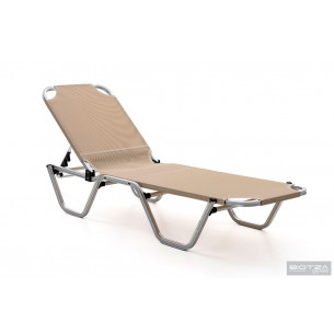 Шезлонг Dias алюминиевый, бежевый