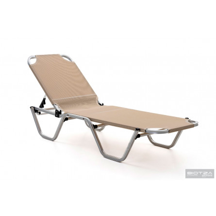 Шезлонг Dias алюминиевый, бежевый