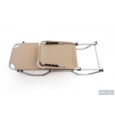 Шезлонг Dias алюминиевый, бежевый