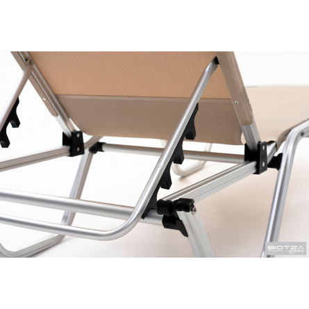 Шезлонг Dias алюминиевый, бежевый