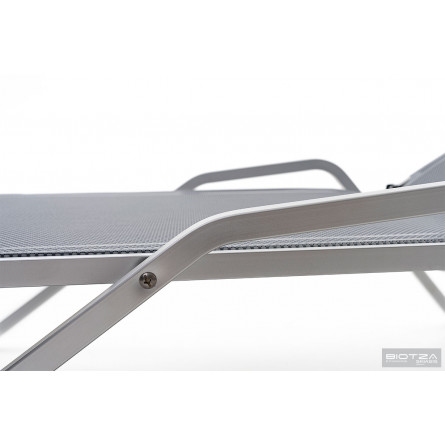 Шезлонг Hera алюминиевый, серый