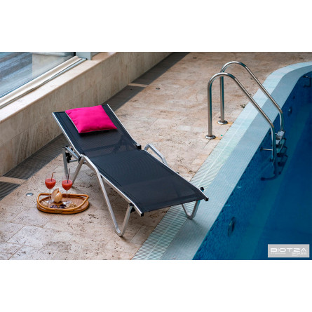 Шезлонг Hera алюминиевый, антрацит