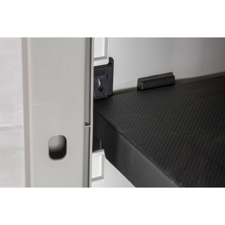 Уличный шкаф TOOMAX 2х дверный глубокий WOODY'S XL (4 полки), светло-серый