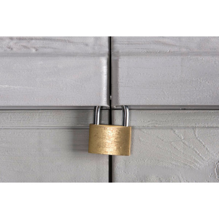 Уличный шкаф TOOMAX 2х дверный глубокий WOODY'S XL (4 полки), светло-серый