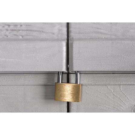 Уличный шкаф TOOMAX 2х дверный глубокий WOODY'S XL (3 полки), светло-серый