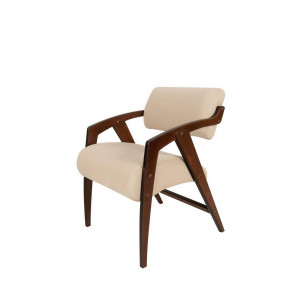 Кресло -стул Пенелопа №1 бежевая арт GS-S512 1 уп (каркас орех антик