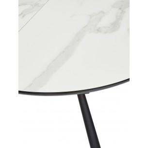 Стол VOLAND BIANCO TL-45 испанская керамика/ BLACK "белый мрамор" М-City