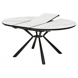 Стол VOLAND BIANCO TL-45 испанская керамика/ BLACK "белый мрамор" М-City