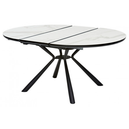 Стол VOLAND BIANCO TL-45 испанская керамика/ BLACK "белый мрамор" М-City