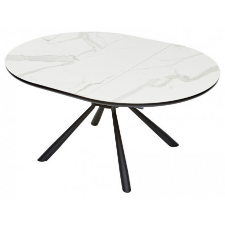Стол VOLAND BIANCO TL-45 испанская керамика/ BLACK "белый мрамор" М-City