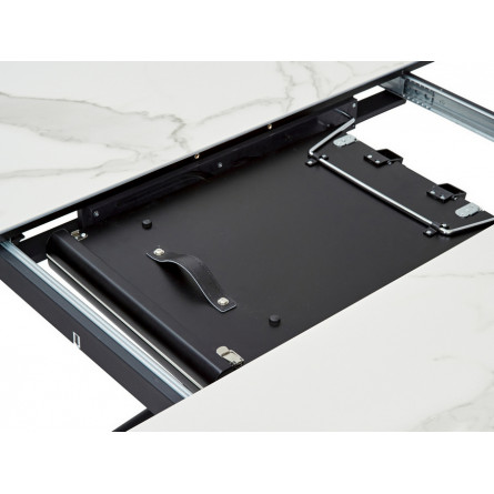 Стол VOLAND BIANCO TL-45 испанская керамика/ BLACK "белый мрамор" М-City