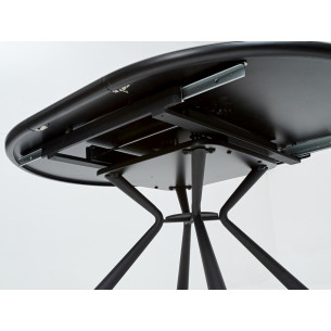 Стол VOLAND BIANCO TL-45 испанская керамика/ BLACK "белый мрамор" М-City