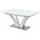 Стол FREYA 160 WHITE GLASS белый глянец М-City