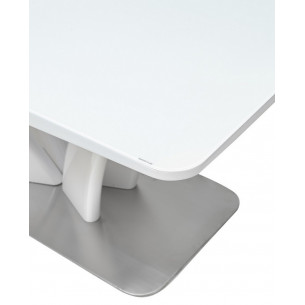Стол FREYA 160 WHITE GLASS белый глянец М-City