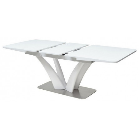 Стол FREYA 160 WHITE GLASS белый глянец М-City