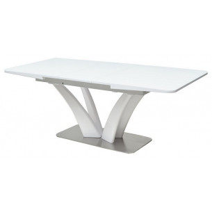 Стол FREYA 160 WHITE GLASS белый глянец М-City