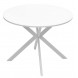 Стол ВЕГА D100 Белый, стекло/ белый каркас М-City Стол ВЕГА D100 Белый, стекло/ белый каркас М-City