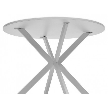 Стол ВЕГА D100 Белый, стекло/ белый каркас М-City