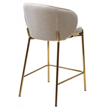 Полубарный стул WENDY TRF-11 светло-бежевый, ткань / золотой каркас (H65) М-City