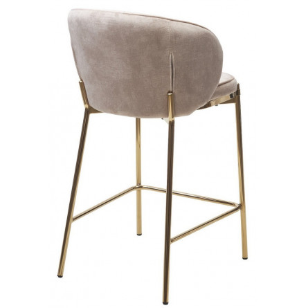 Полубарный стул WENDY VBP-207 античный бежевый, велюр / золотой каркас (H65) М-City