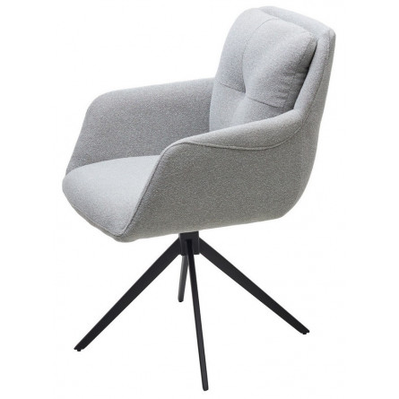 Стул MEADOW 360 град. поворот. Серый Lake-450, ткань / черный каркас / Товарный знак DISAUR