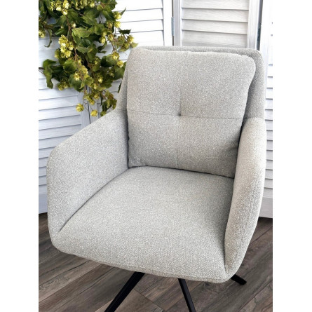 Стул MEADOW 360 град. поворот. Серый Lake-450, ткань / черный каркас / Товарный знак DISAUR