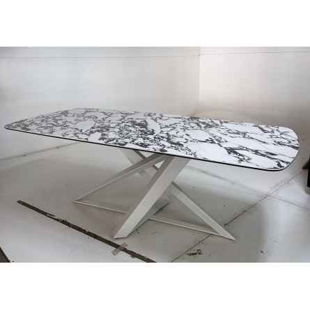 Стол VICENZA 220 BULGARI WHITE, керамика / белый, ®DISAUR