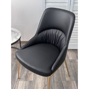 Стул ABRIOLA Black Ti-25, PU / бронзовый, ®DISAUR